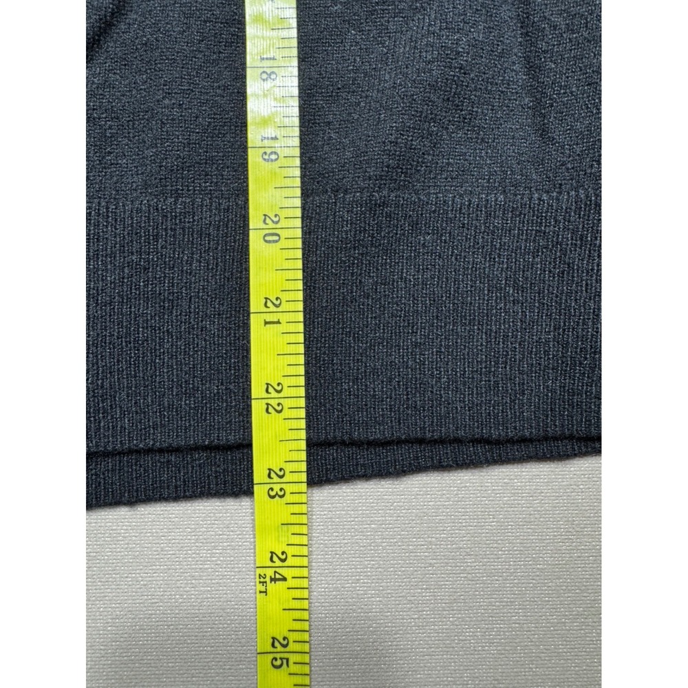 NWT FRAME Frankie V-Neck Puff Shoulder Wool Cashmere Sweater Black MSRP:$448 - Picture 5 of 8